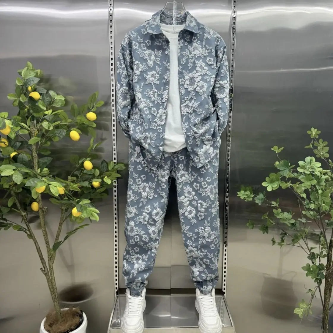 New 3D Relief Jacquard Shirt