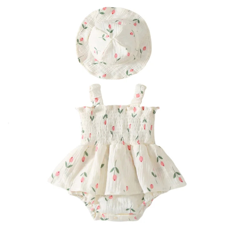 2PCS Summer Baby Girls Bodysuit