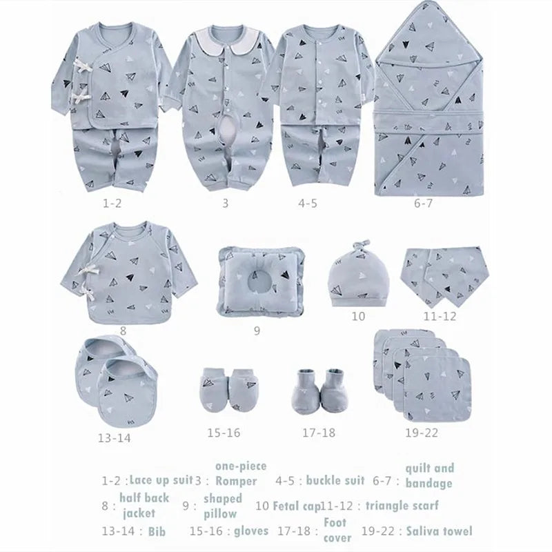 18/22 Pieces Newborn Clothes Baby Gift