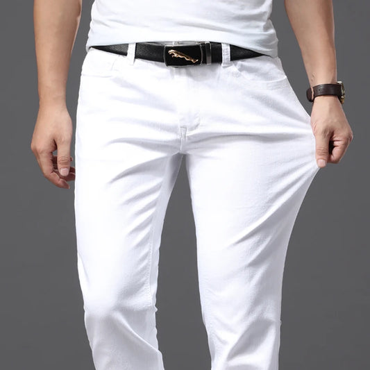Men White Jeans Fashion