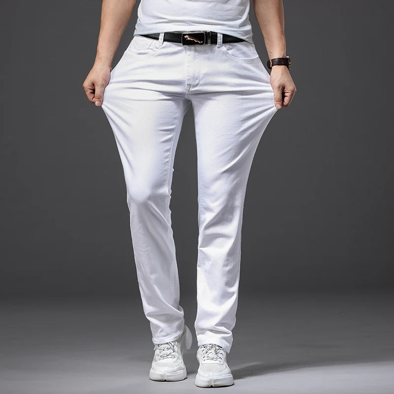 Men White Jeans Fashion