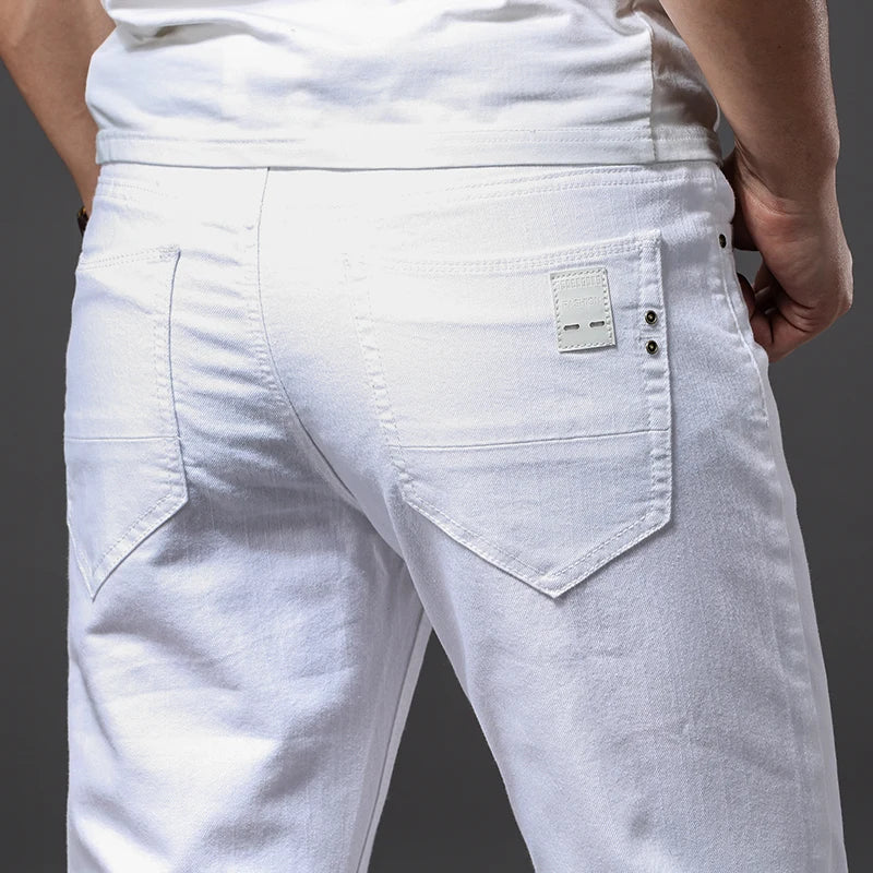 Men White Jeans Fashion