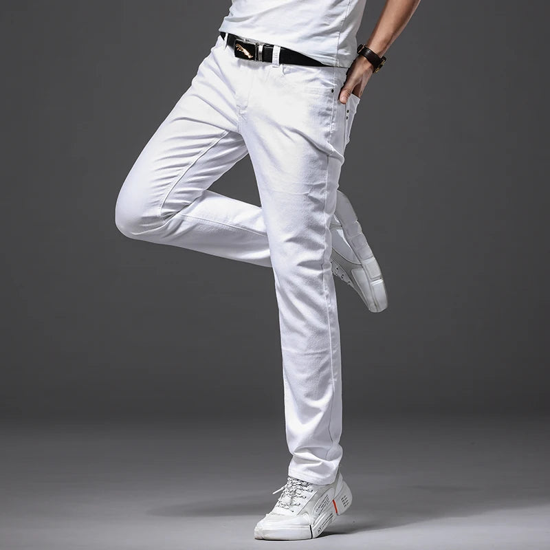 Men White Jeans Fashion