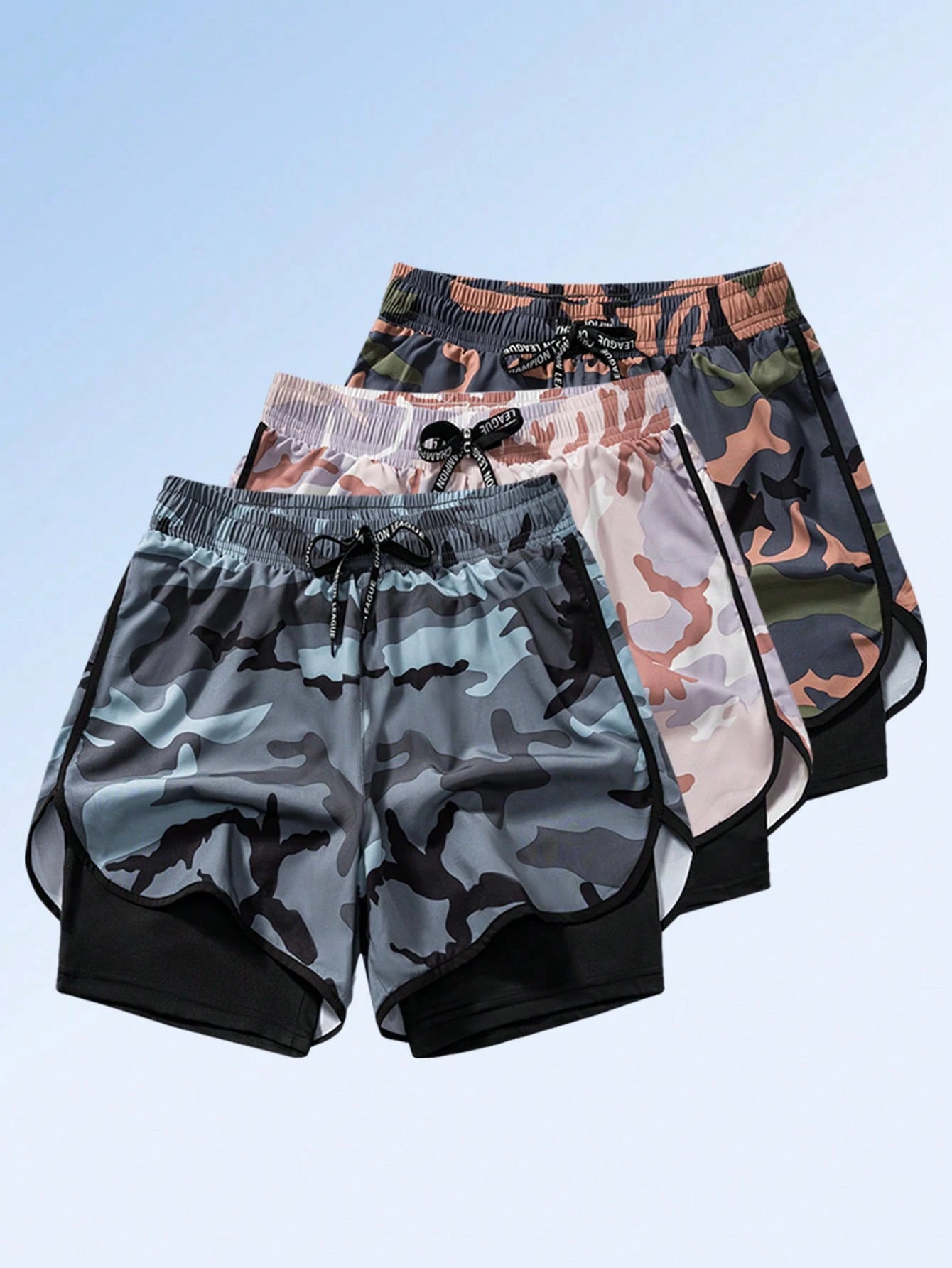 Men's two-in-one shorts