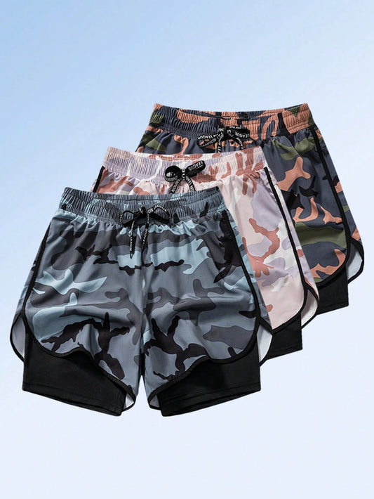 Men's two-in-one shorts