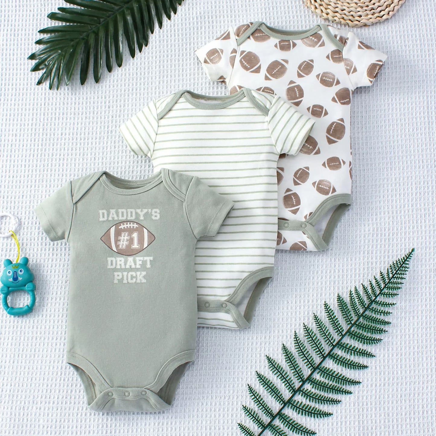 3PCS Baby Summer Bodysuit