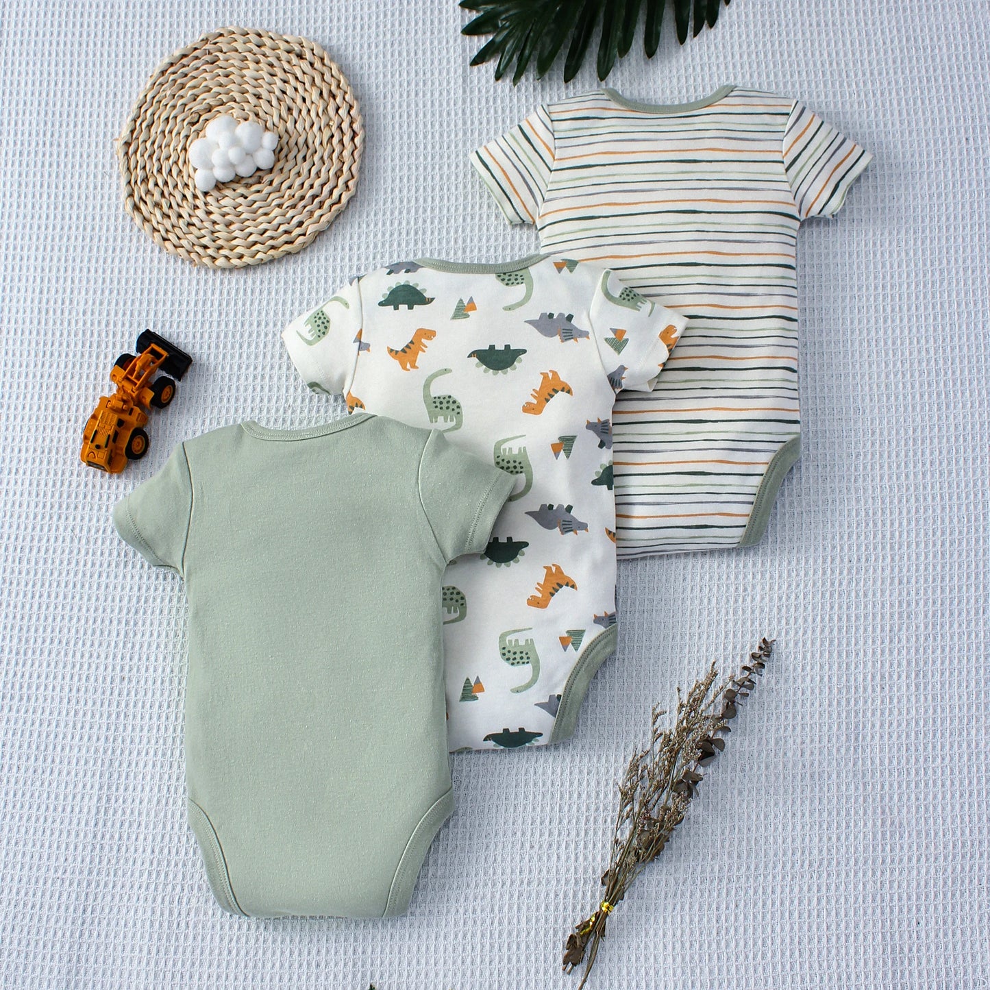 3PCS Baby Summer Bodysuit