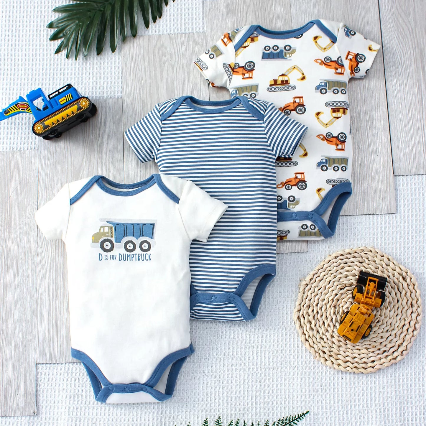 3PCS Baby Summer Bodysuit