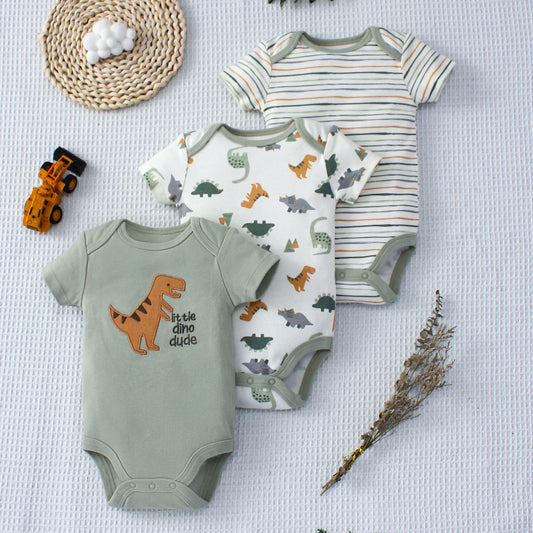 3PCS Baby Summer Bodysuit